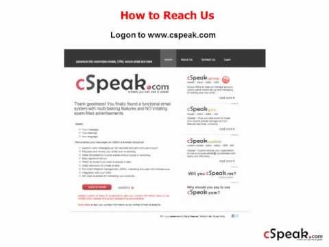 cSpeak.com Webmail - emails you can see and speak!