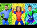 Sasha and Fruit Superhero Rescue Mission with Healthy food
