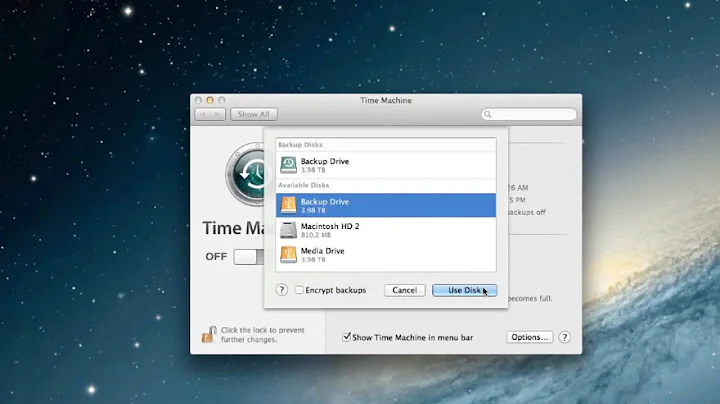 Using Time Machine to backup an external hard drive