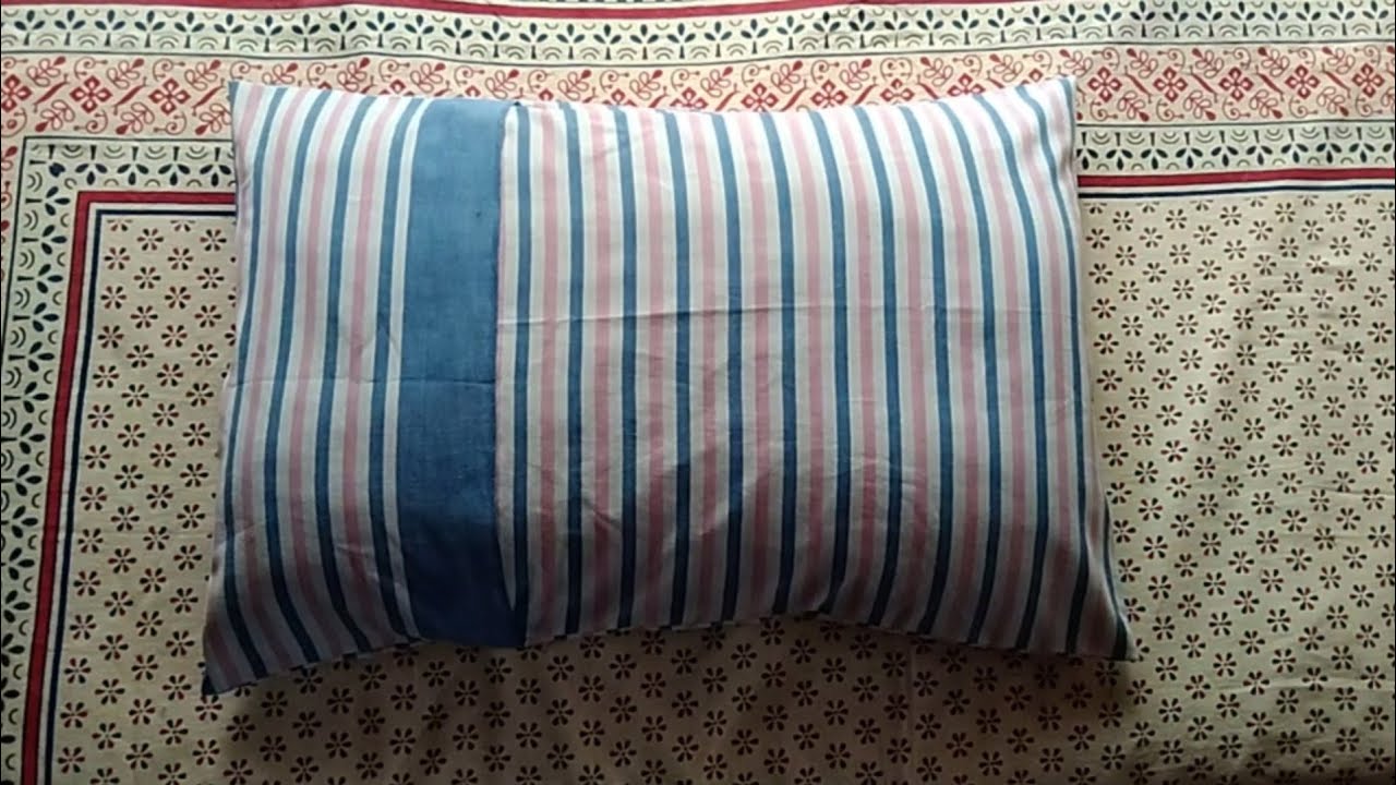 how to stich a pillow cover in just 2 minutes/old cloth reuse ideas in