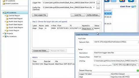 AQUARIUS Time-Series 3x - Append Tool - 4 - Creating a Hot Folder