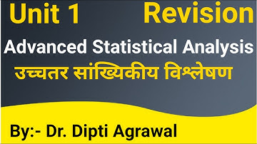 Advanced Staistical Analysis Important Questions in Hindi for M.com!