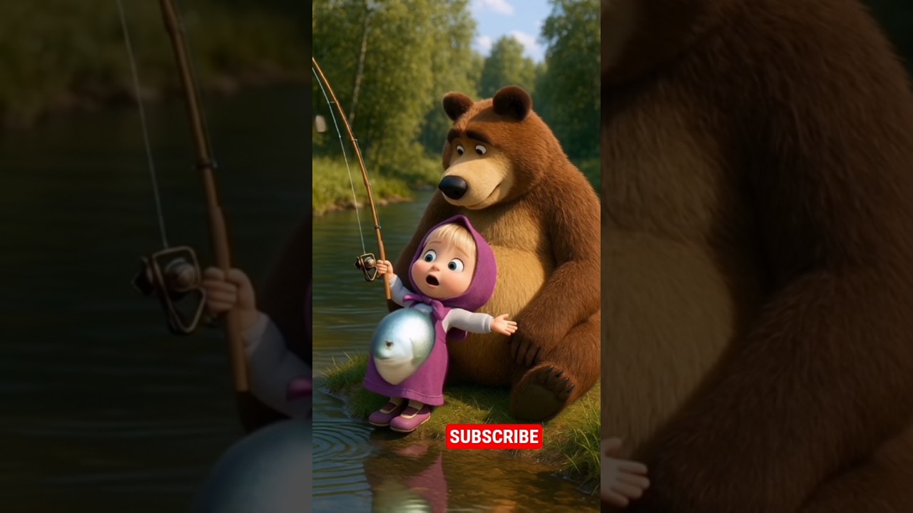 Masha's stomach has fish coming out😱