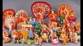 Russian folk art. Dymkovo toy./Русское народное искусство. Дымковская игрушка.