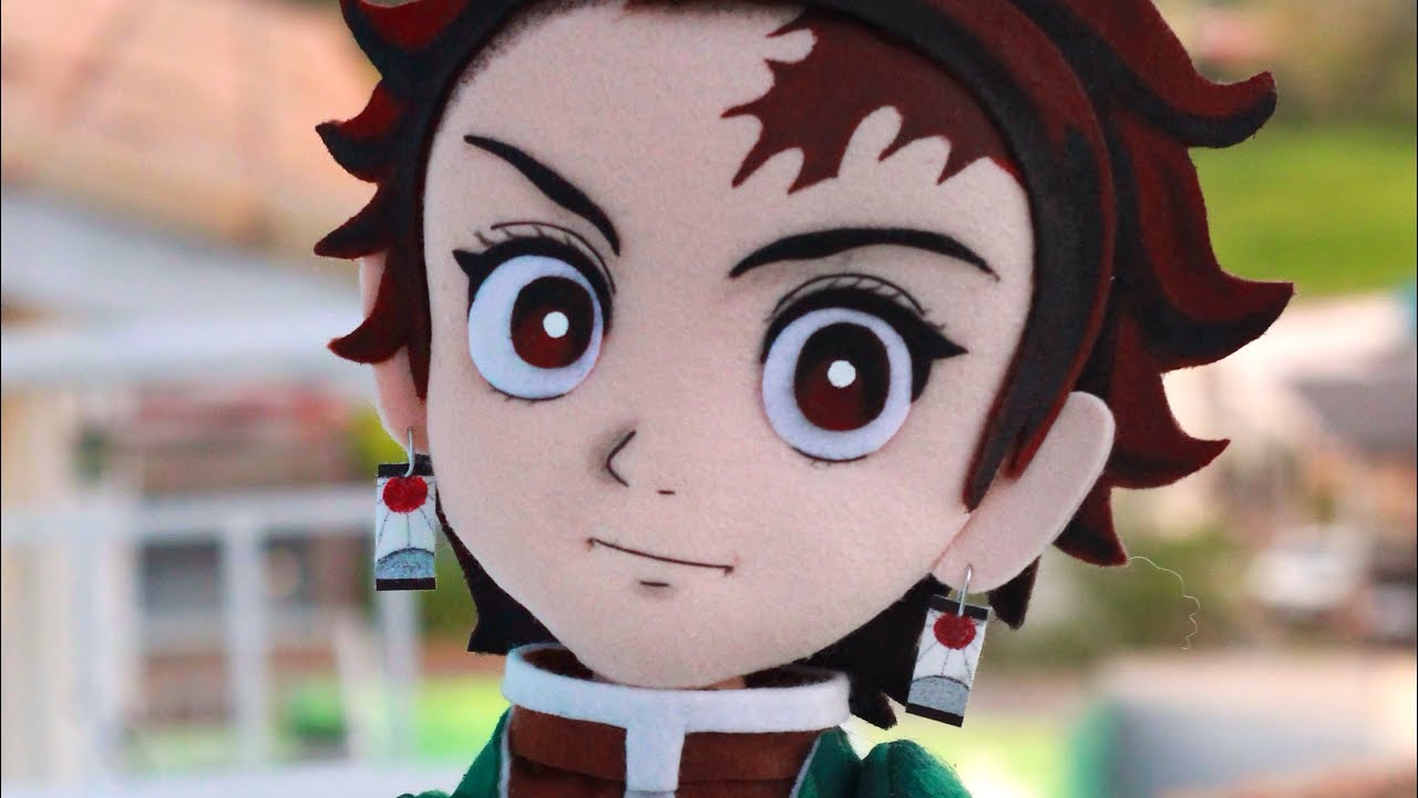 TANJIRO KAMADO EM FELTRO 😱 | Passo a passo completo + molde disponível! 🔥