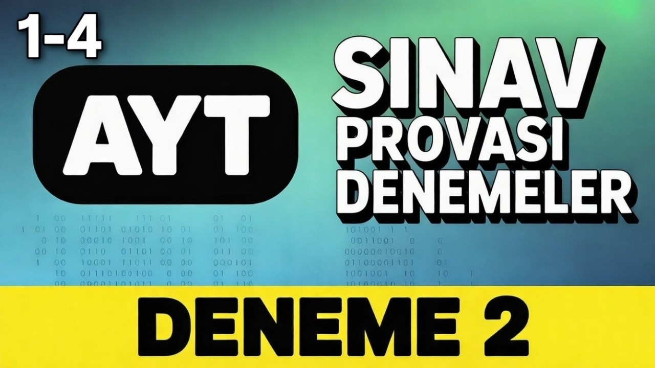 AYT MATEMATİK DENEME 2 | 2026 YKS PROVASI | SINAVDA ÇIKMASI MUHTEMEL SORULAR | 1-4