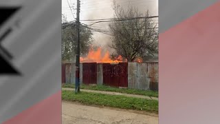 Devastador incendio consumió en su totalidad casa habitación en sector de Rahue Alto en Osorno.