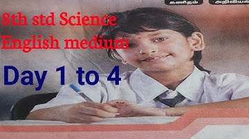 8th std/Science/Day 1 to 4/Bridge course module/English medium/Ans key