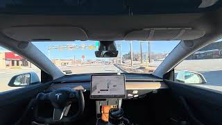 Tesla FSD 1-Hour Commute to Work — Snowy Roads Through Small Towns  