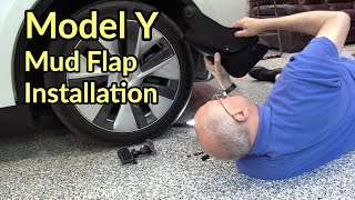 Upgrade 3  Model Y Mud Flap Install
