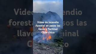 incendio Forestal Qué afecta pasos las llaves y fachinal comuna chile chico Región de Aysén.