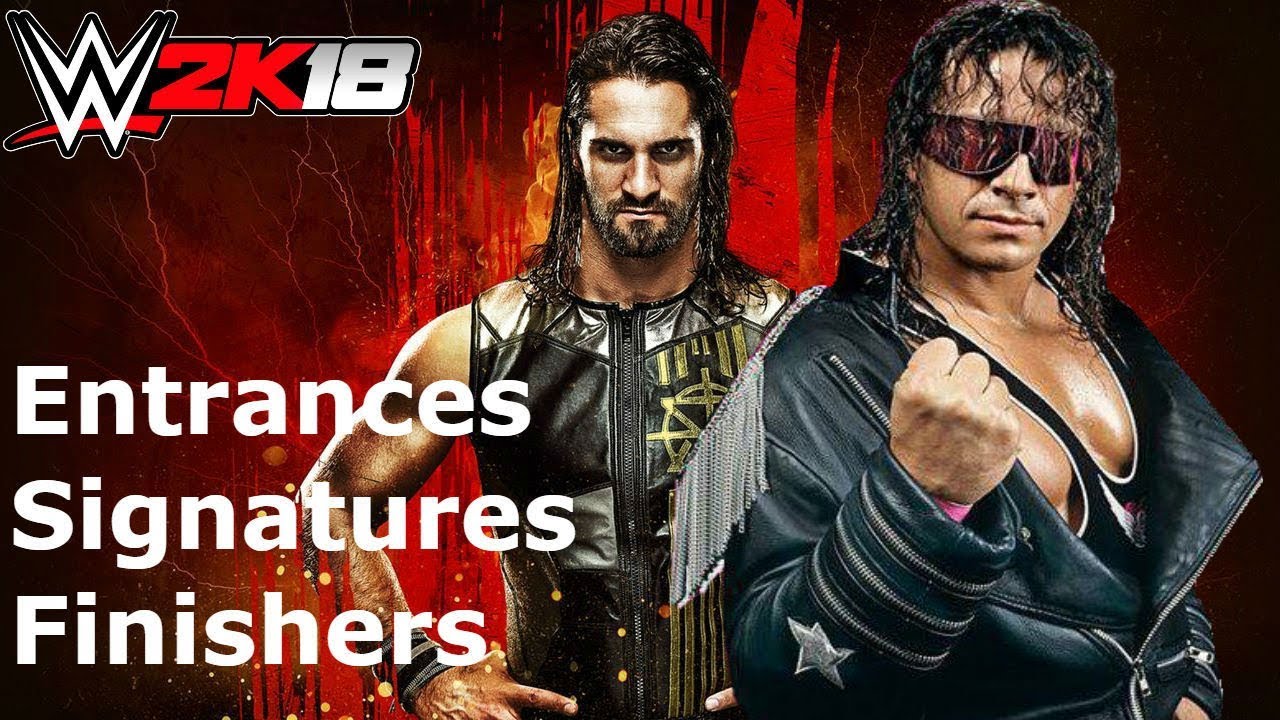 WWE 2K18 Bret Hart 98: Entrance/Signatures/Finishers