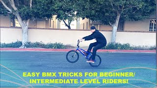 Easy BMX Tricks For Beginner/Intermediate Level Riders 2016!