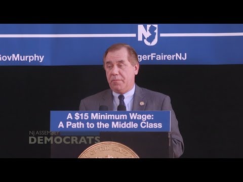 new jersey lotto Speaker Coughlin on NEW LAW to Gradually Raise Minimum Wage to $15
