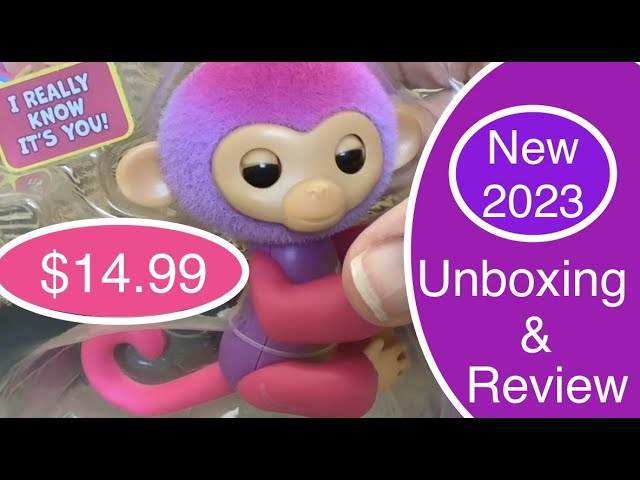 WowWee Fingerlings Fingerling Interactive Baby Monkey Pink Yellow Hair  -Works