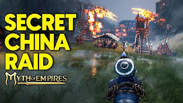 First Base Defense Success: Repelling a Chinese Raid in Myth of Empires! | Raid & PvP Gameplay 2024