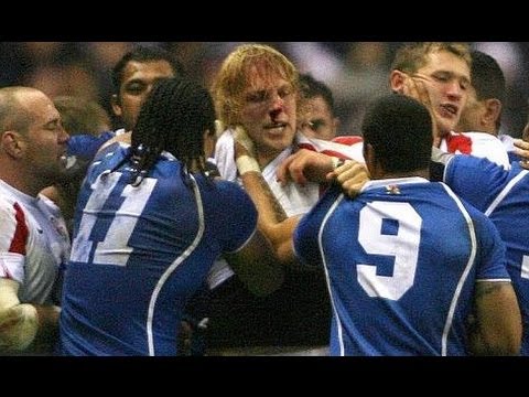 Alesana Tuilagi V Lewis Moody FIGHT / England V Samoa 2005