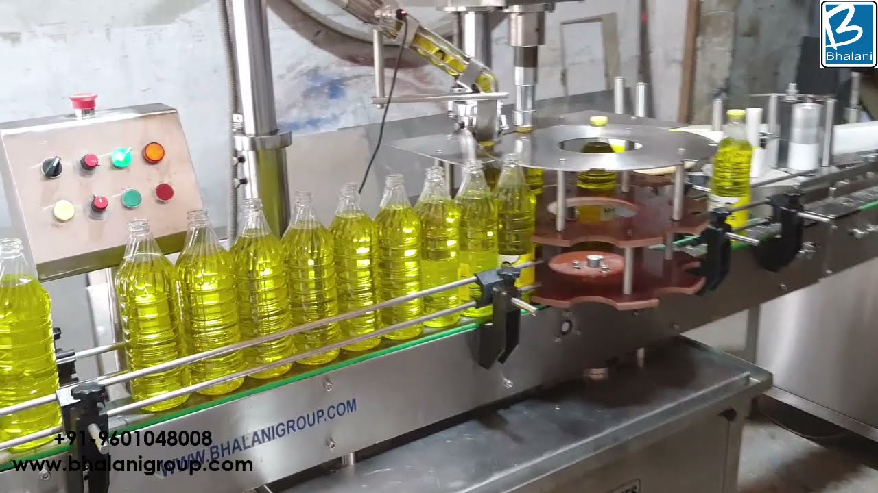Automatic 6 Head Bottle Filling, Capping and Labelling Line Bhalani Industries, Ahmedabad, Gujarat