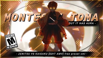 MONTEGAM TOMA ~  zenitsu vs kaigaku  [EDIT/AMV] free preset xml - alight motion - 4k !
