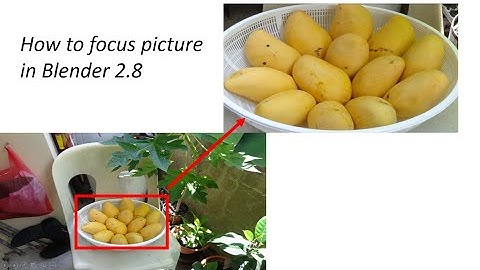 Adjusting FOCUS of a picture in Video Editing | Blender 2.8