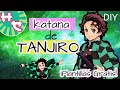 KATANA de TANJIRO - Segunda versión - Tutorial Completo - PLANTILLAS GRATIS!!!