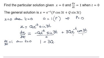 MEI Core Pure: Second order differential equations 3-2