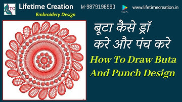 How To Make and Punching Embroidery Design Buta In Wilcom 2006 | Lifetime Creation | Punch-1