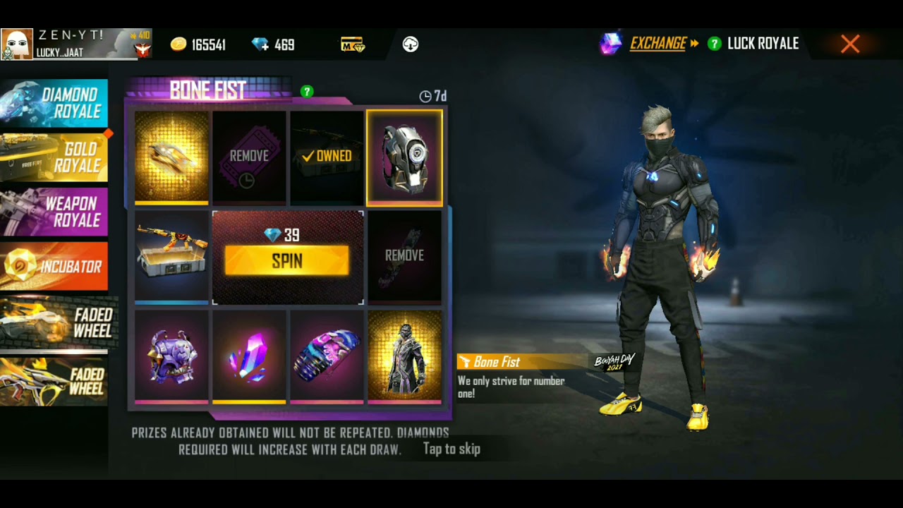 NEW BONE FIST FADED WHEEL TRICK|| HOW TO OPEN NEW BONE FIST FADED WHEEL IN LESS 💎 DIAMONDS