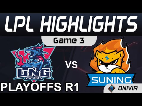 LNG vs SN Highlights Game 3 LPL Summer Playoffs R1 2021 LNG Esports vs Suning by Onivia