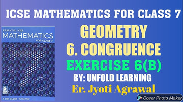 ICSE|Mathematics|Class 7|Solutions|A Das Gupta|Geometry|6-Congruence |Exercise 6(B)