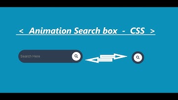 Animated Search bar using HTML and CSS Tutorial