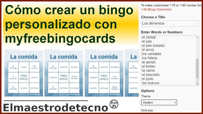 Organizando un Juego Bingo