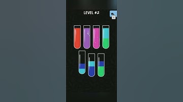 Water colour sort Game l Level 42 l Puzzle solution l Game solution l #shorts