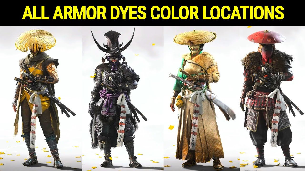 All Armor Dyes Color Locations - Ghost of Yotei - YouTube