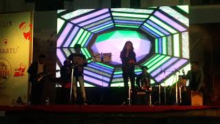 Sandesh vishwa performing with rythm rockers band on my heart will go on