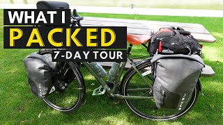 WHAT I PACKED for a 7-Day Bicycle Tour | Solo, Self-Supported Bicycle Touring