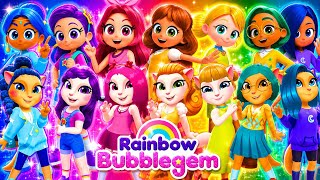 🌈😱 ANGELA Becomes RAINBOW BUBBLEGEM 💖 Human Version Cosplay Makeover!