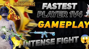 🔥FASTEST PLAYER 1V4 | BGMI INTENSE FIGHT 😱 | NEW UPDATE GAMEPLAY 2025 🥵 | BGMI 4.1 UPDATE GAMEPLAY 