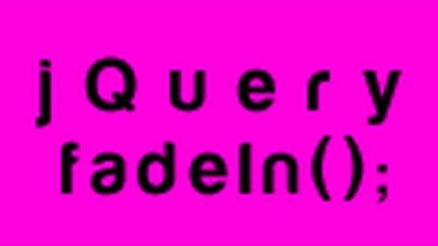 Beginner jQuery Tutorial 1 - Including jQuery - fadeIn();