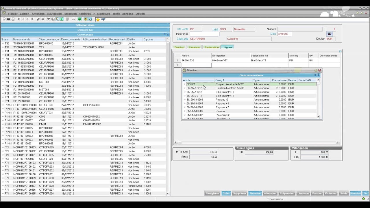 Ecran De Saisie De Commande Personnalise Sage X3 V6 Youtube