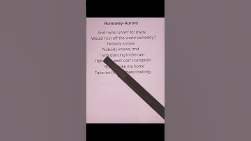 Thumbnail of AURORA - Runaway (Lyrics) in Karaoke | Sujal Khadgi🖤