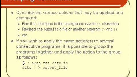 Unix Shell Scripting Programming Features Part 5