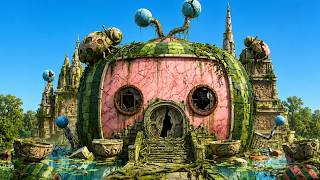 Abandoned Jungle WATERMELON House Transformed Into a Hidden Luxury Sanctuary | AI Reconstruction