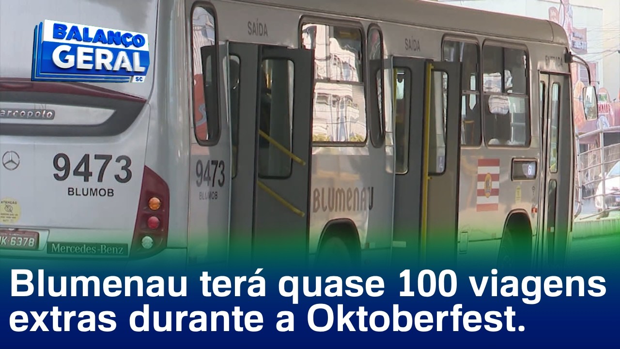 Blumenau terá quase cem viagens extras de ônibus durante a Oktoberfest