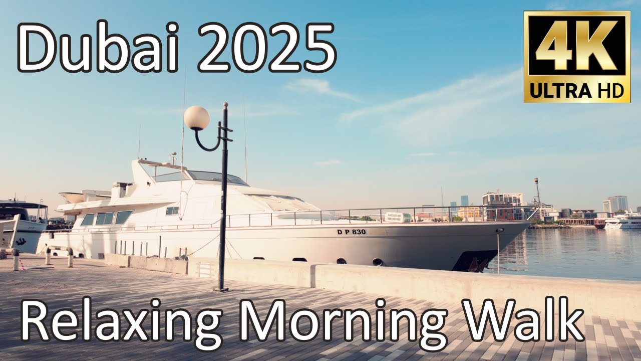 Dubai [4K] Relaxing Peaceful Morning Walking Tour 2025 🇦🇪