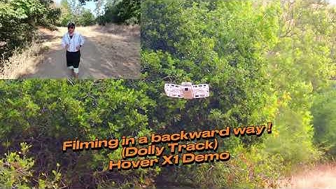 Filming in a backward way Hover X1 ( Dolly Track Demo)