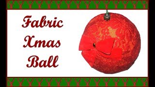 Red Christmas ball fabric/ Xmas decoration handmade tutorial