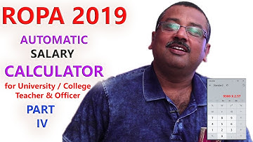 Ropa 2019 Calculator West Bengal | for University / College Teacher & Officer