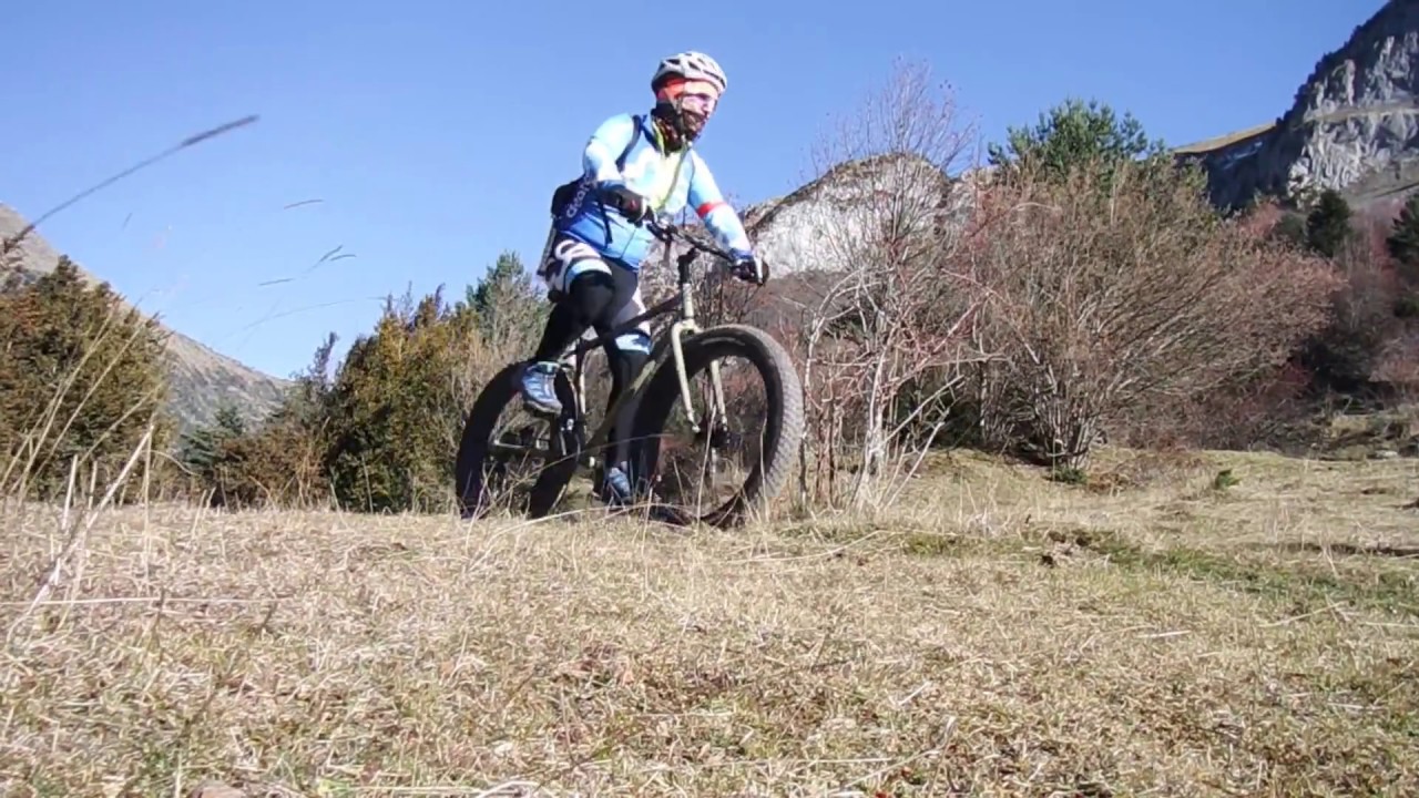 Por el Camino de Santiago de Somport en enero 2017. De Santa Cristina H a Villanúa en fatbike