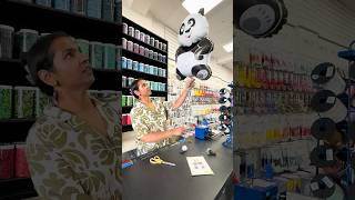 Inflating the sweetest panda balloon in our party shop! | Partyrama
